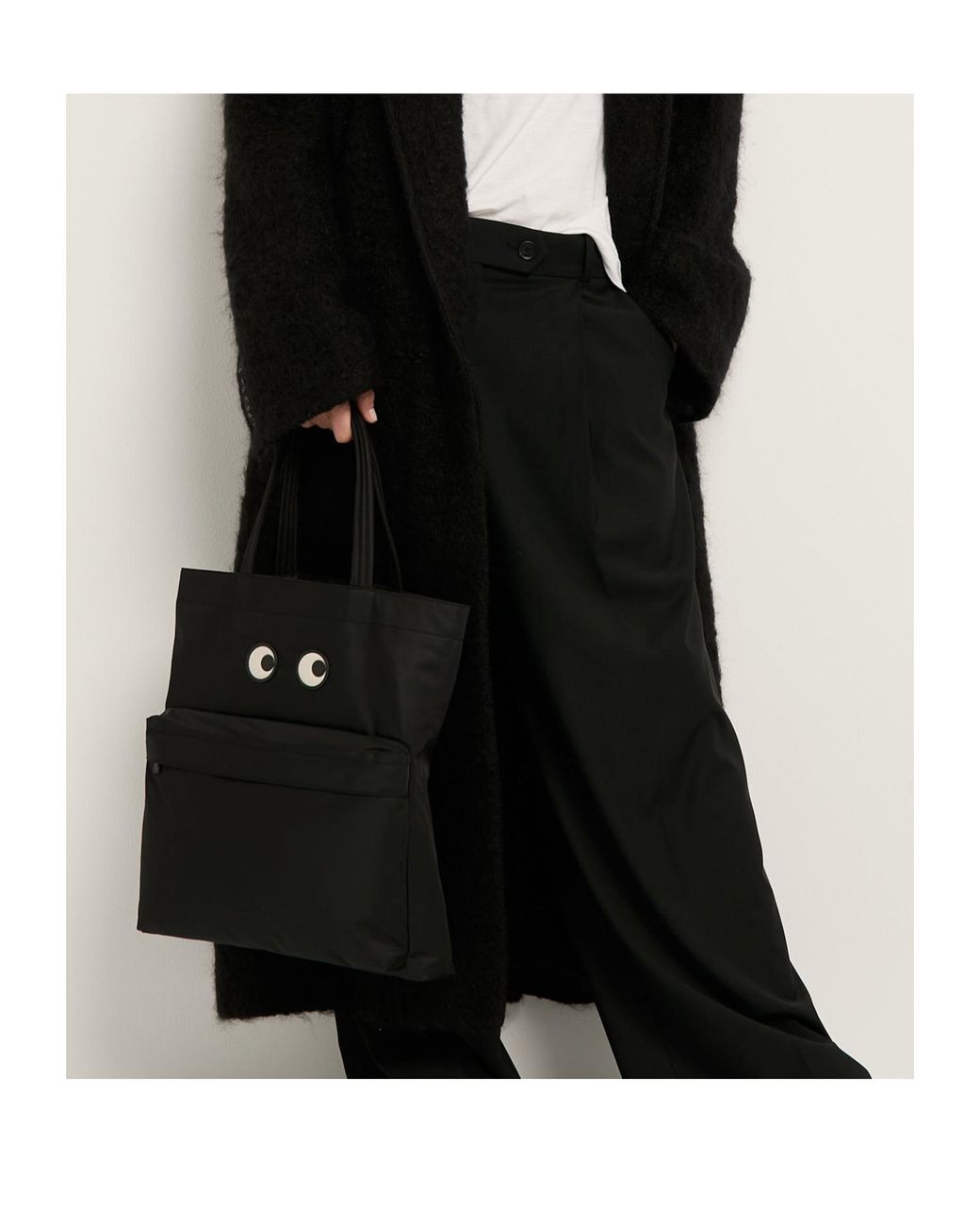 Anya Hindmarch Black Eyes Tote Bag