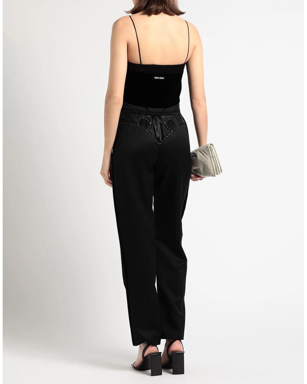 Maison Margiela Black Wool Tapered Pants