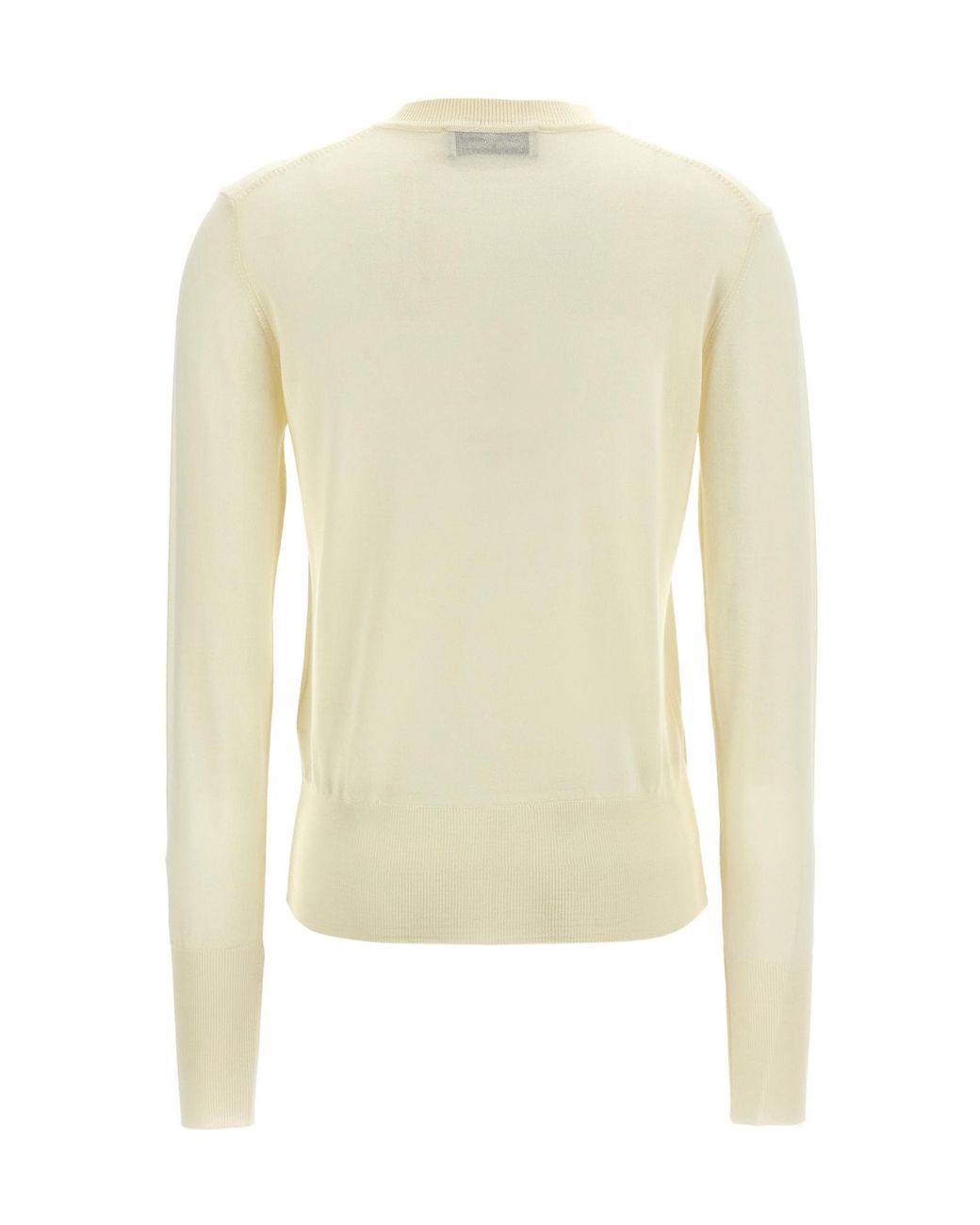 Vivienne Westwood White Logo Embroidered Knitted Cardigan