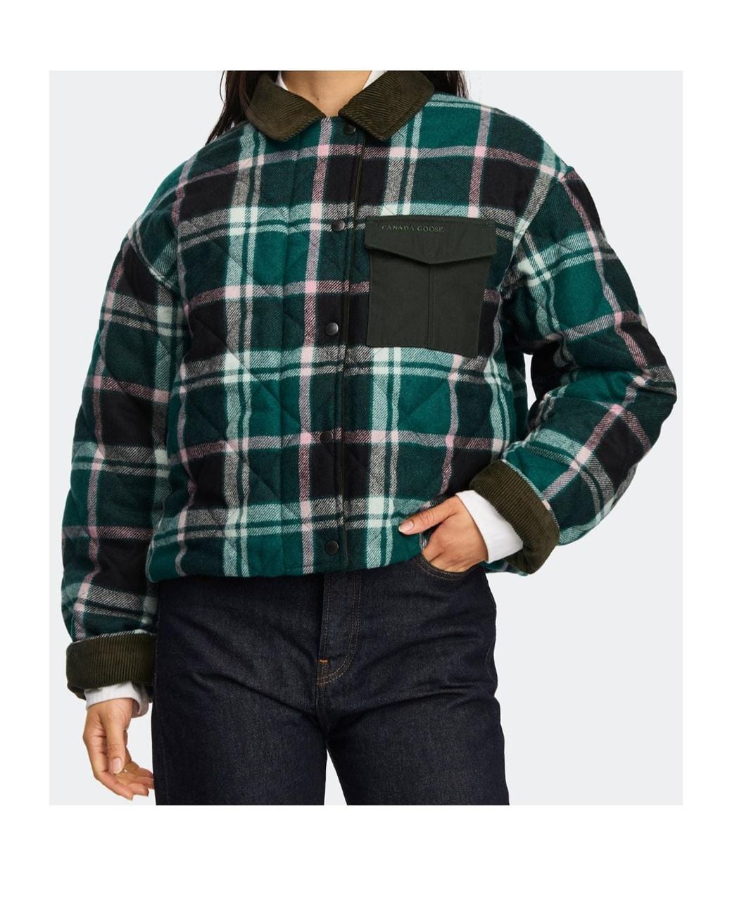 Canada Goose Green Terra Check Jacket