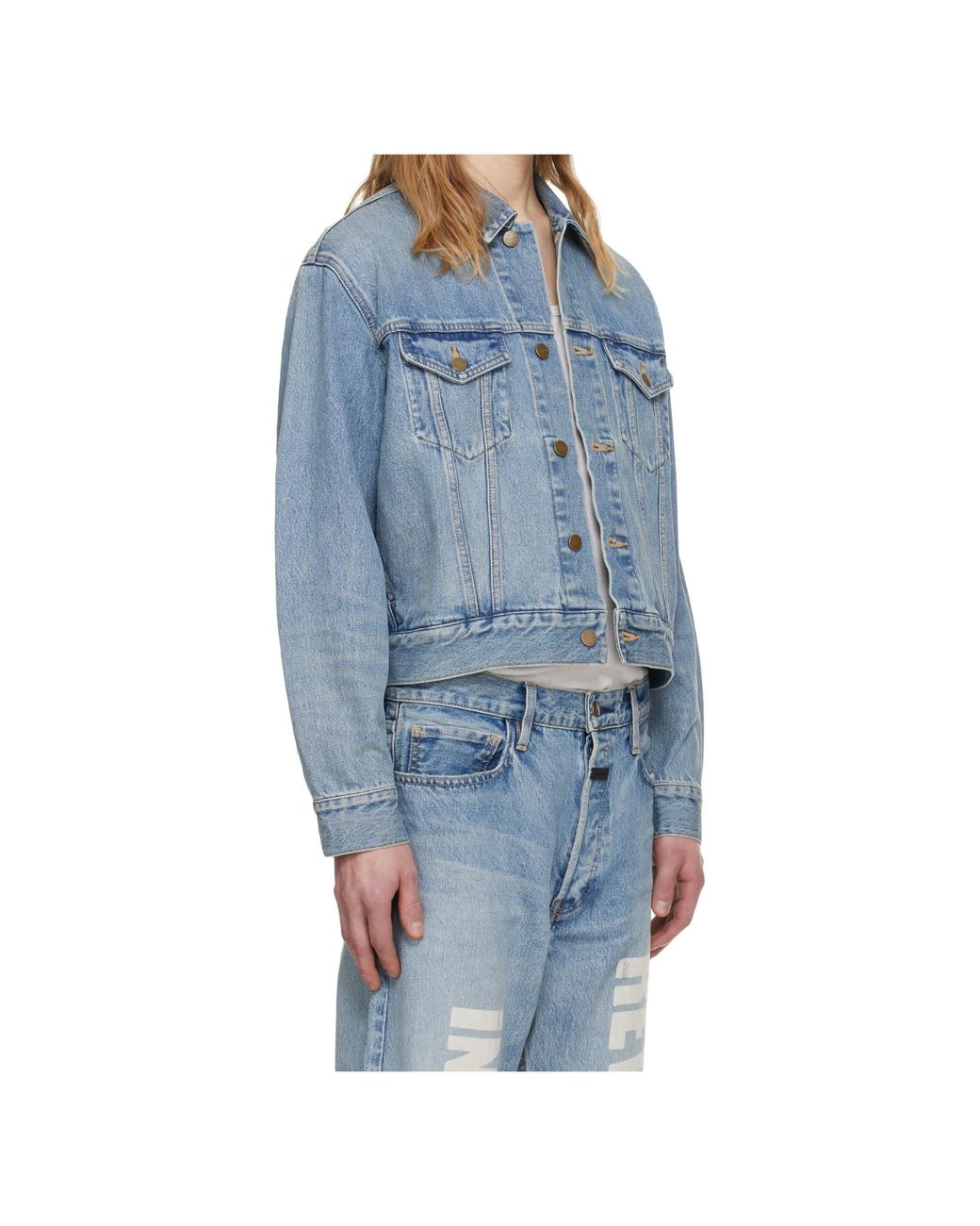 Fear Of God Blue Button-Up Denim Jacket for men