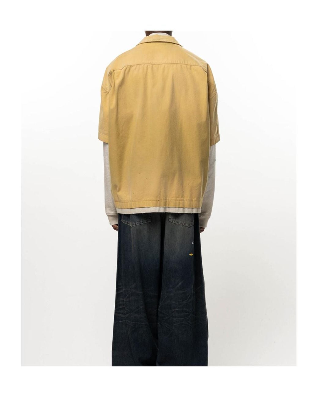 Maison Mihara Yasuhiro Metallic Pullover Layered Shirt for men
