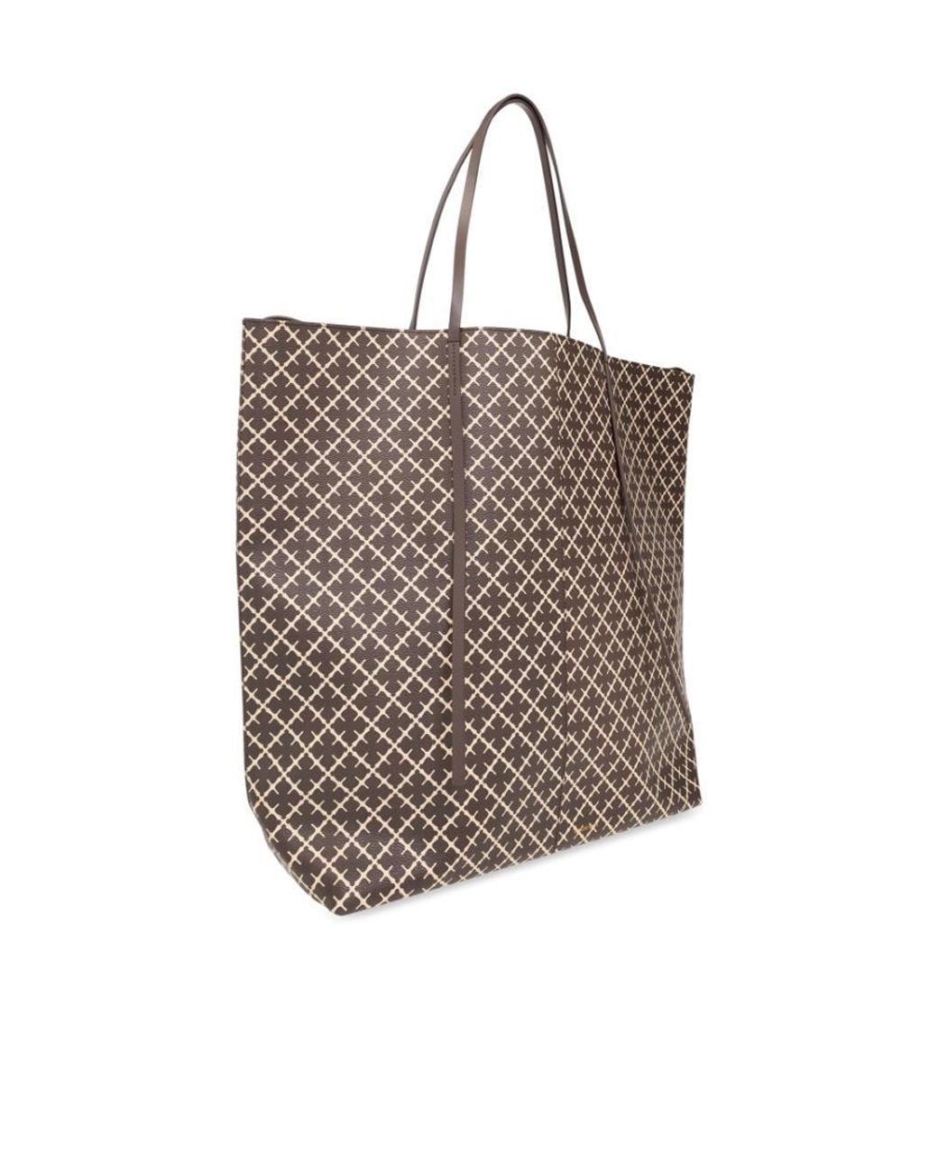 By Malene Birger Brown Signature Pattern Tote Bag