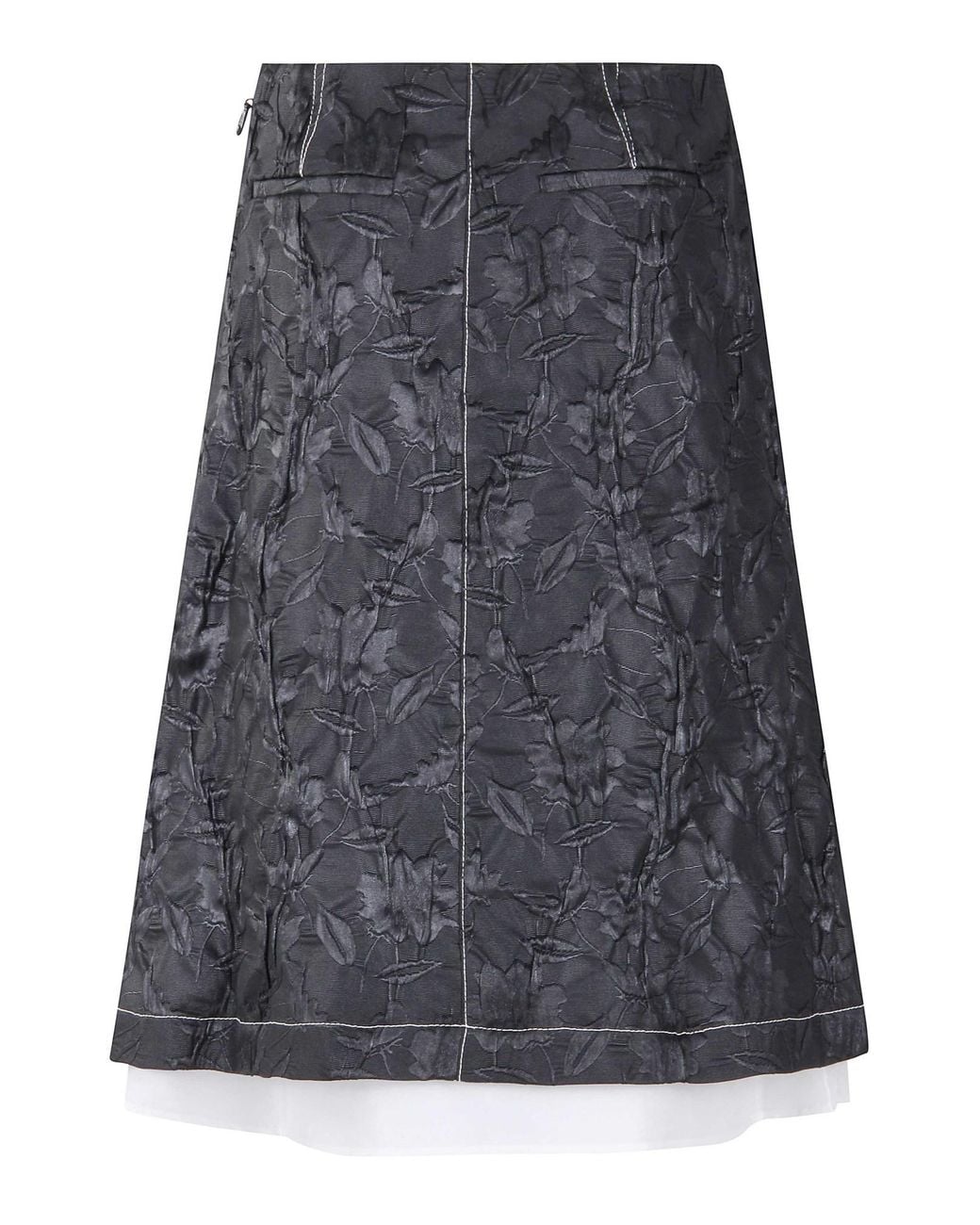 Jonathan Simkhai Gray Vionna Floral Midi Skirt