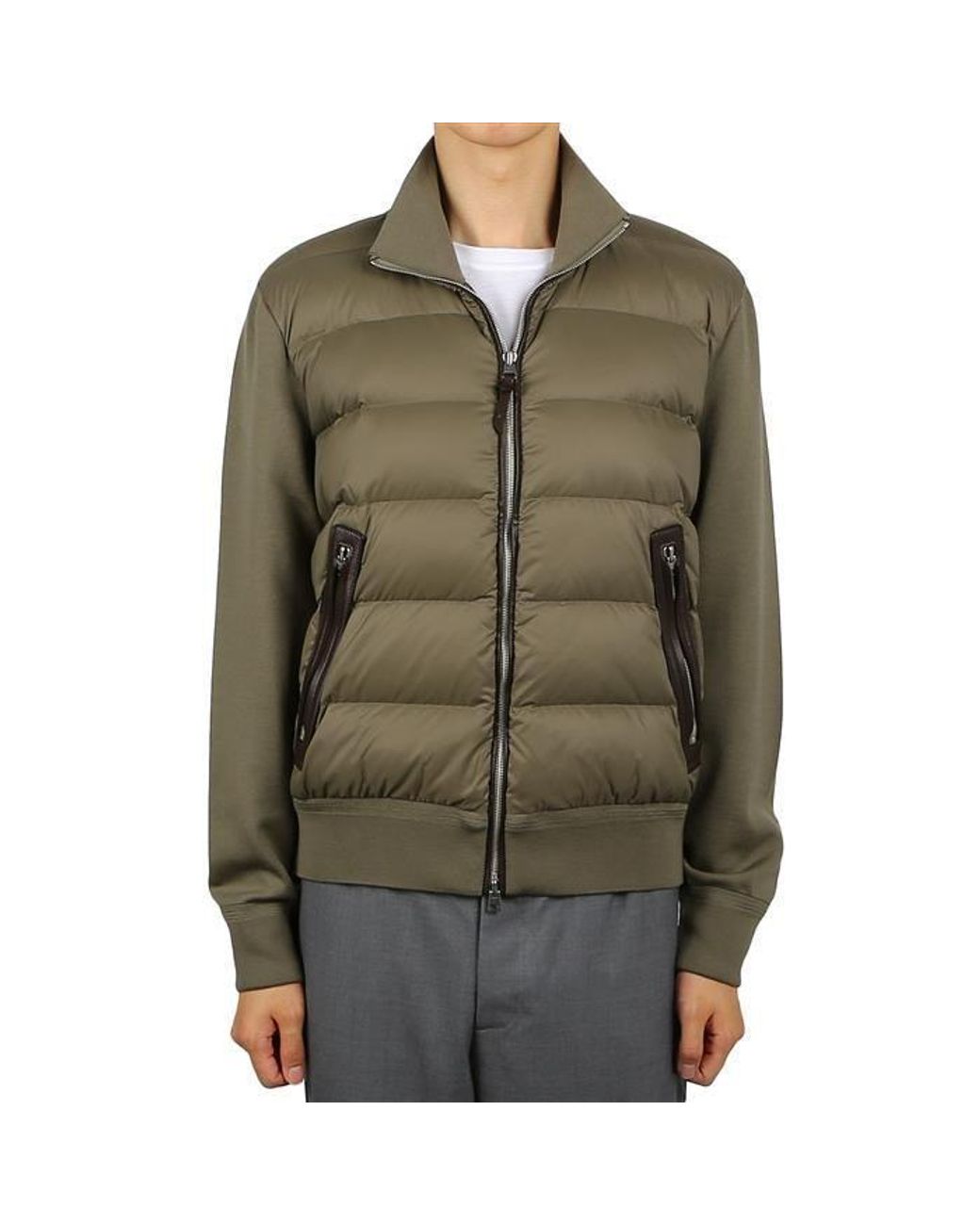 Tom Ford Green Padded Wool Jacket for men