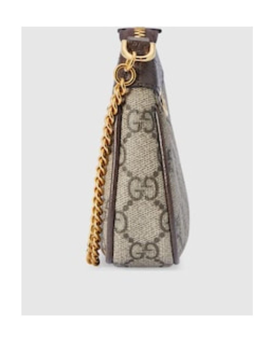Gucci Gray Ophidia Monogrammed Mini Bag
