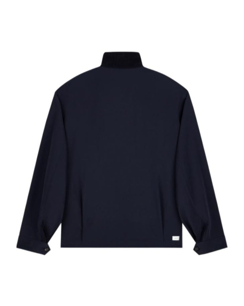 Emporio Armani Blue Blouson Jacket With High Collar And Angled Flap Pockets for men