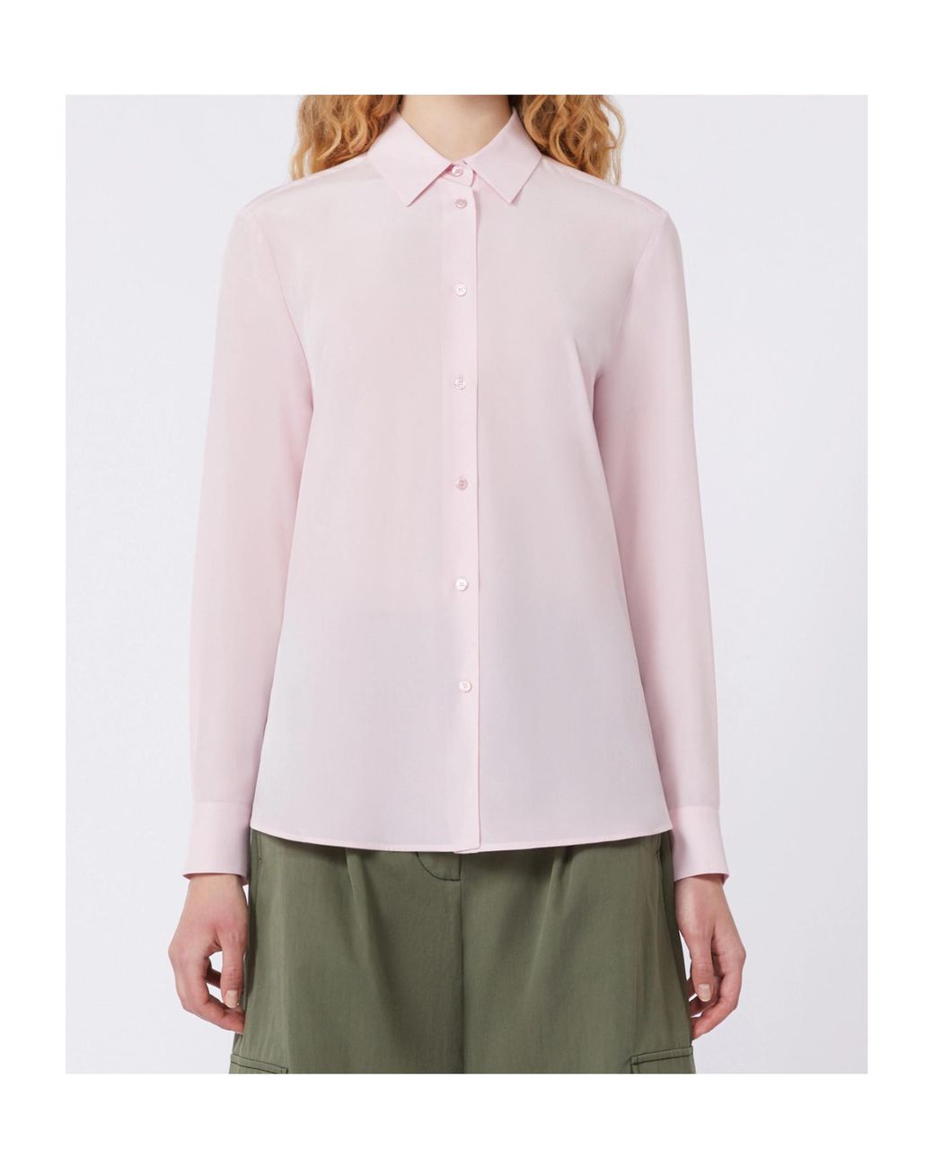 Weekend by Maxmara Pink Buttoned Silk Shirt