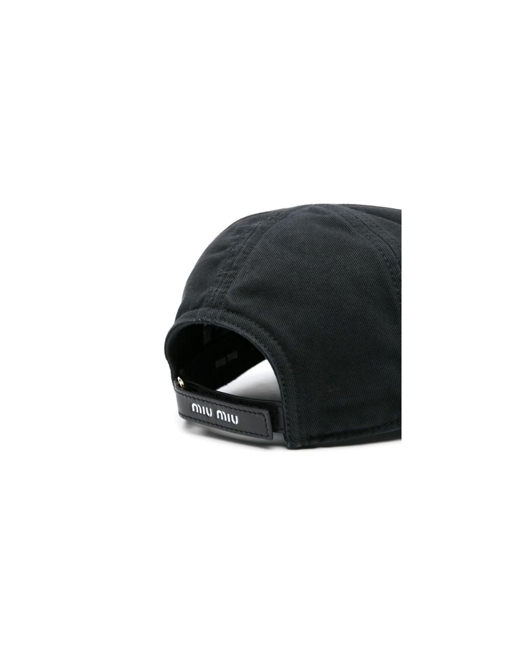 Miu Miu Black Logo Embroidered Baseball Cap