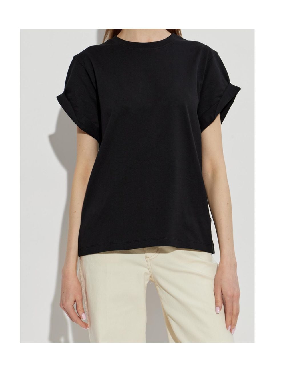 Victoria Beckham Black Tilly Crewneck T-Shirt