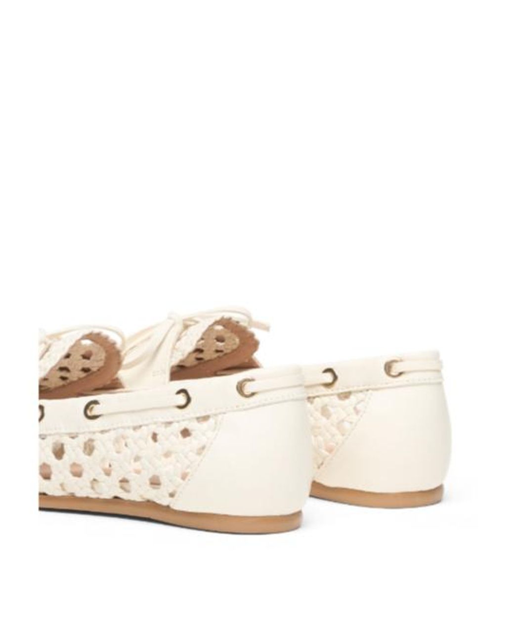 Stuart Weitzman Natural Tinsley Woven Moccasin
