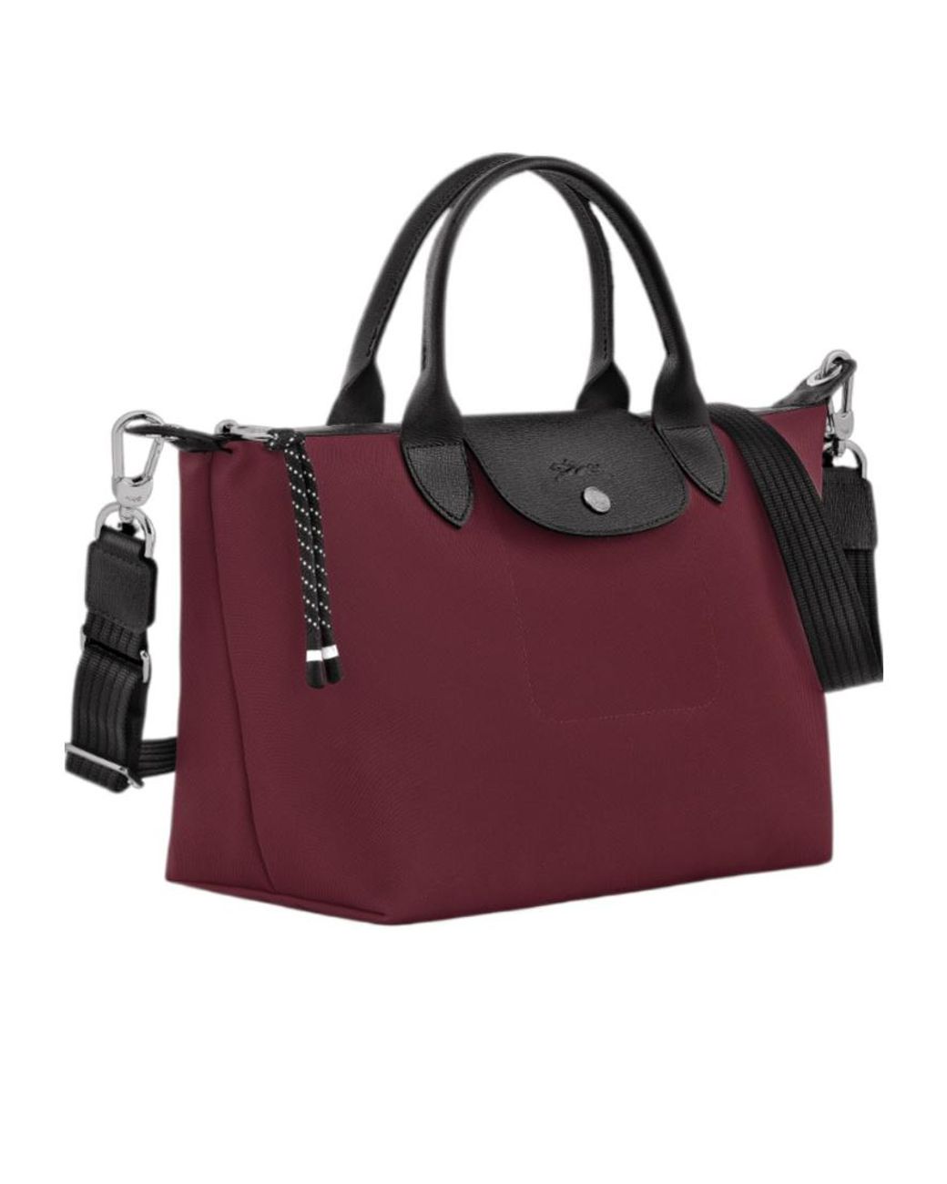 Longchamp Purple Zip-Top Shoulder Bag