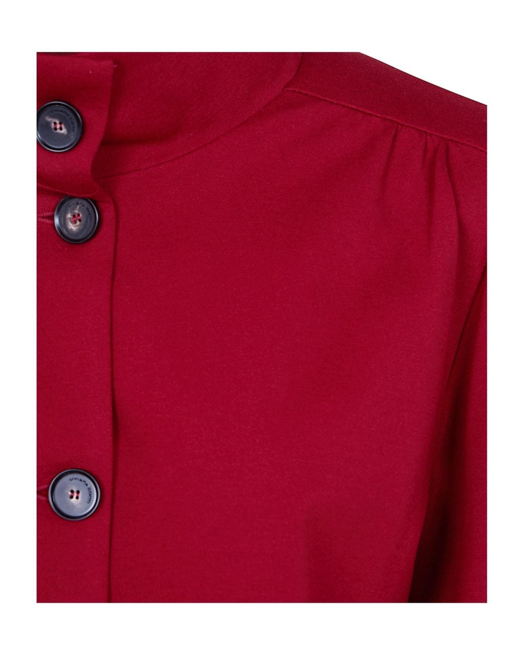 Liviana Conti Red Button-Up Cropped Jacket