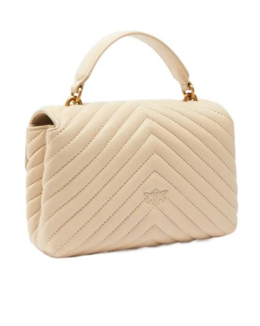 Pinko Natural Lady Love Puff Chevron Mini Crossbody Bag