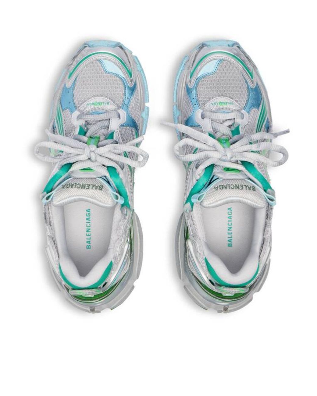 Balenciaga Green Runner Lace-Up Sneakers for men