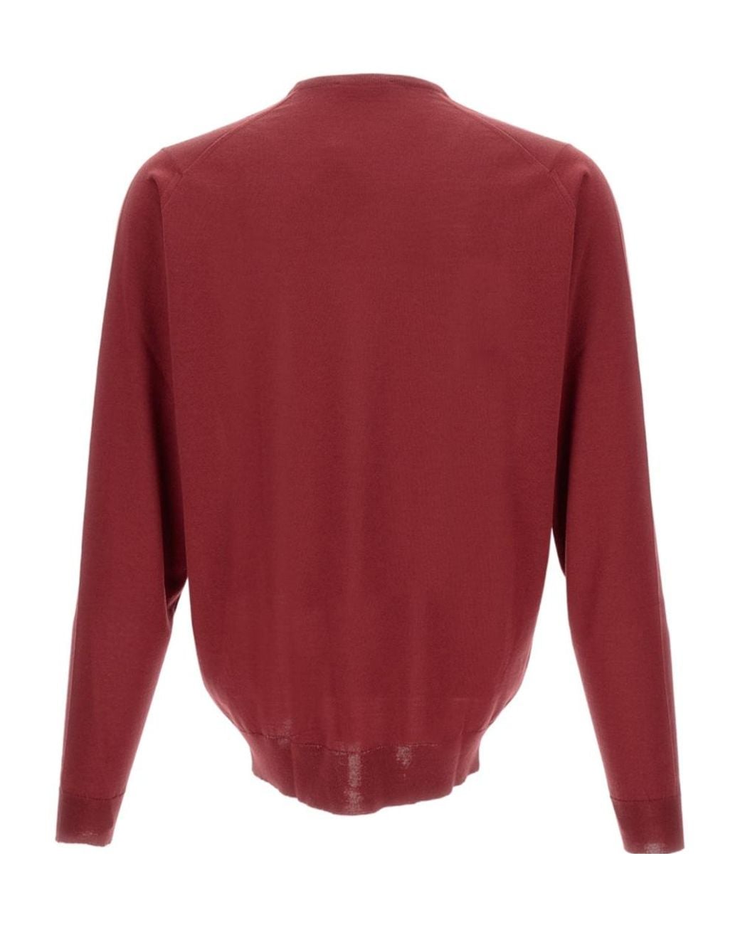 John Smedley Red Long-Sleeved Sweater for men