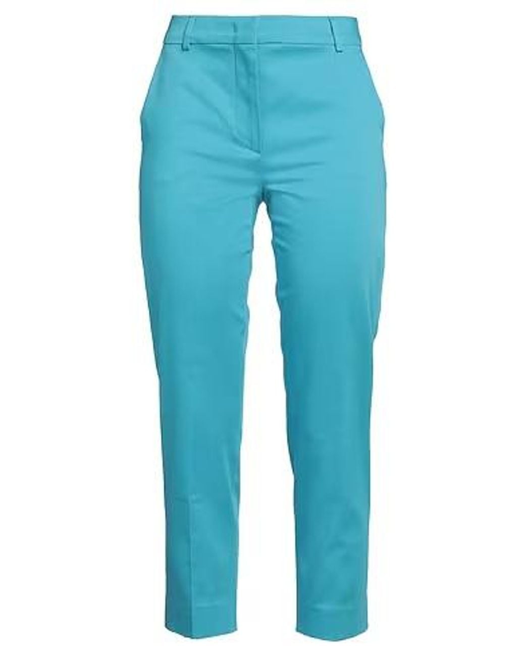 Max Mara Blue Slim-Fit Cropped Dress Pants