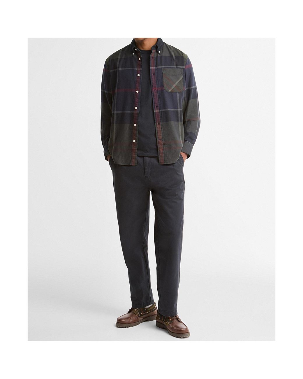 Barbour Blue Tartan Check Long Sleeve Shirt for men