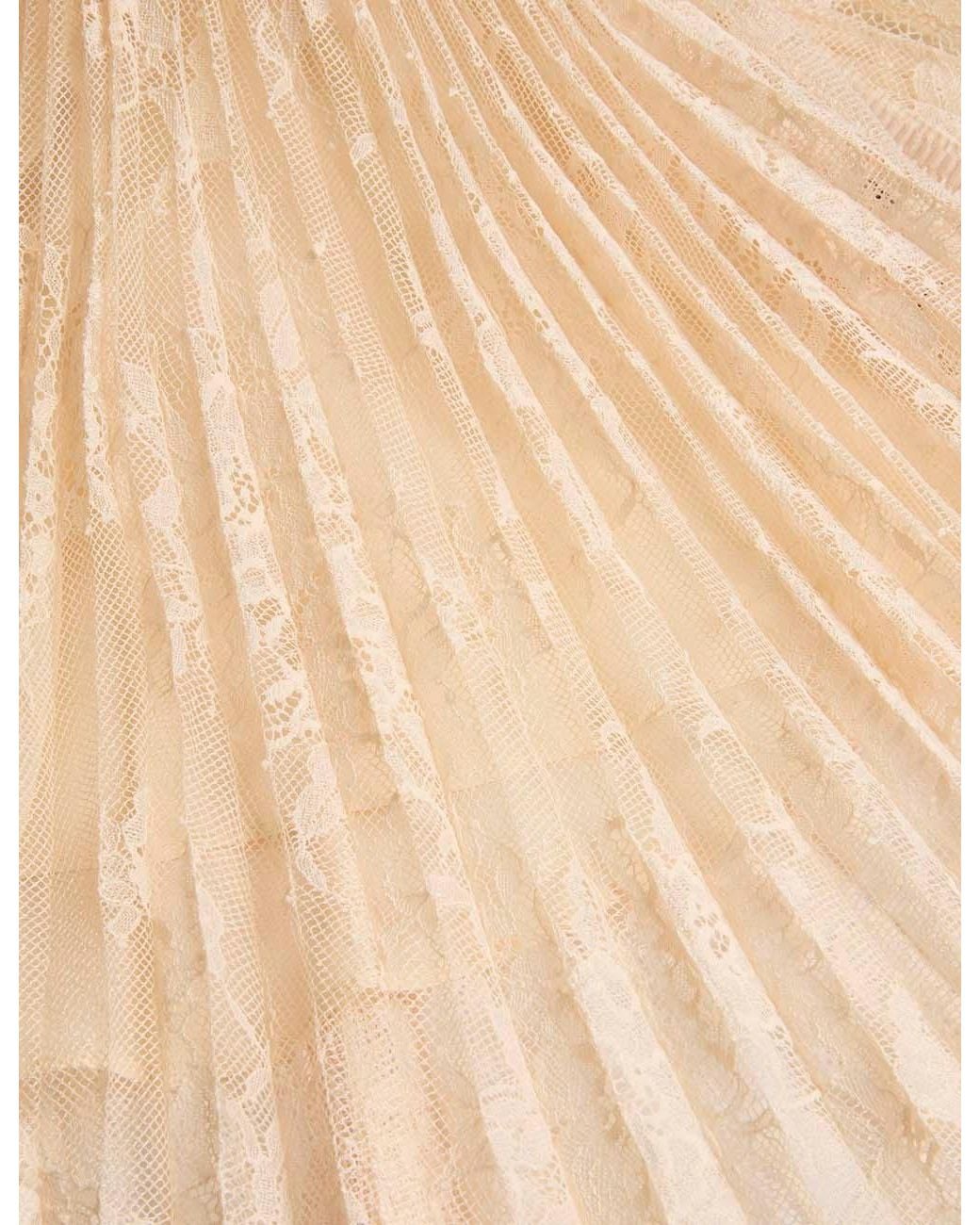 Zimmermann Natural Valian Lace-Panelled Corset-Style Midi Dress