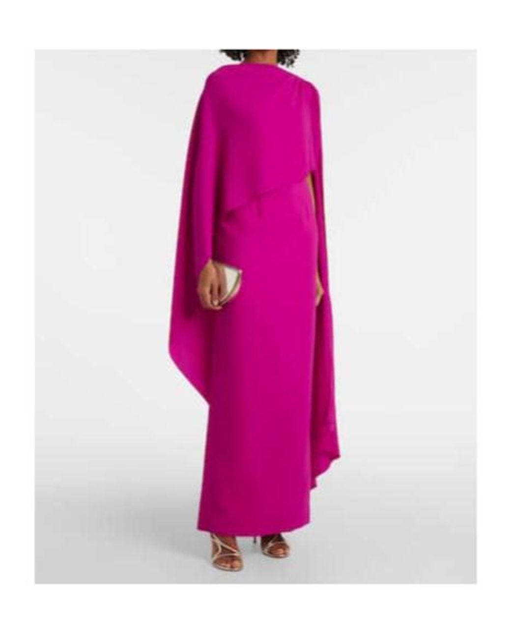 Roksanda Pink Demetria Caped Crepe Gown