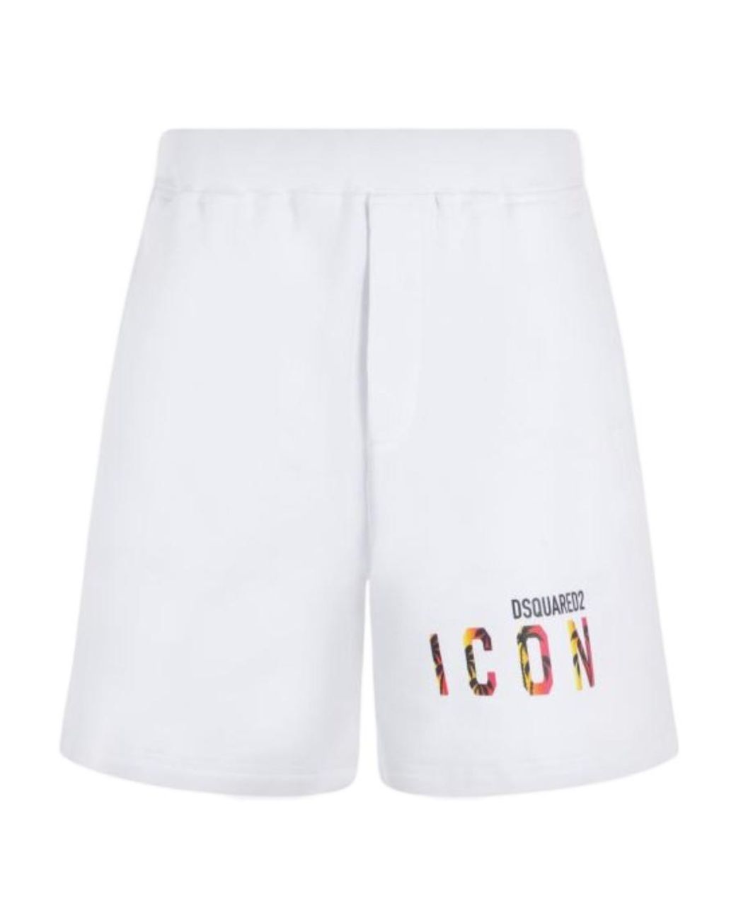 DSquared² White Logo Printed Shorts for men