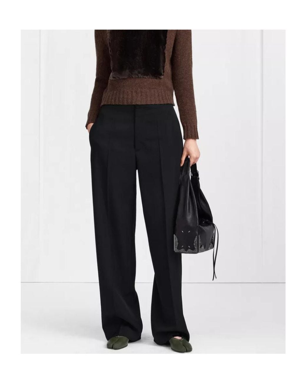 Maison Margiela Black Tailored Wide-Leg Pants