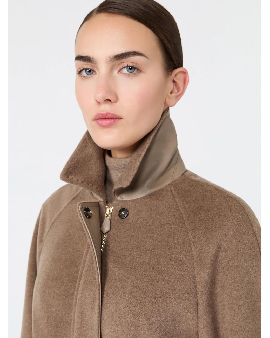 Max Mara Natural Long-Sleeved Coat