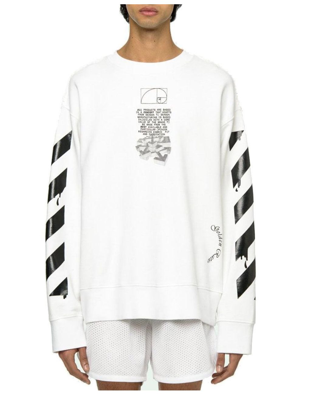 Off-White c/o Virgil Abloh Black Dripping Arrows Sweatshirt for men
