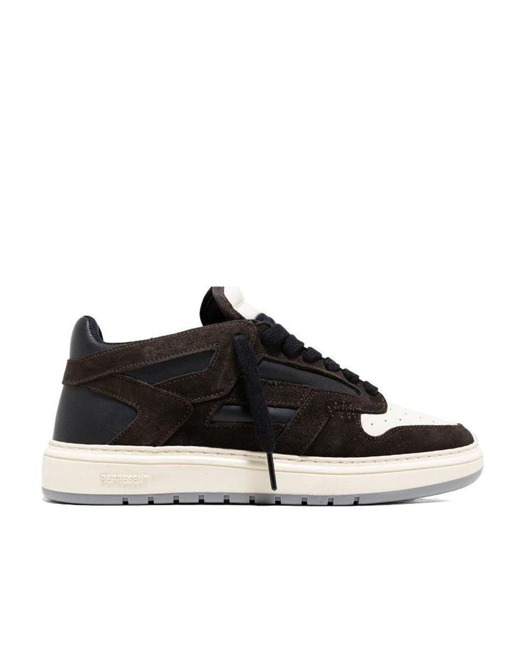 Represent Black Reptor Panelled Lace-Up Sneakers for men