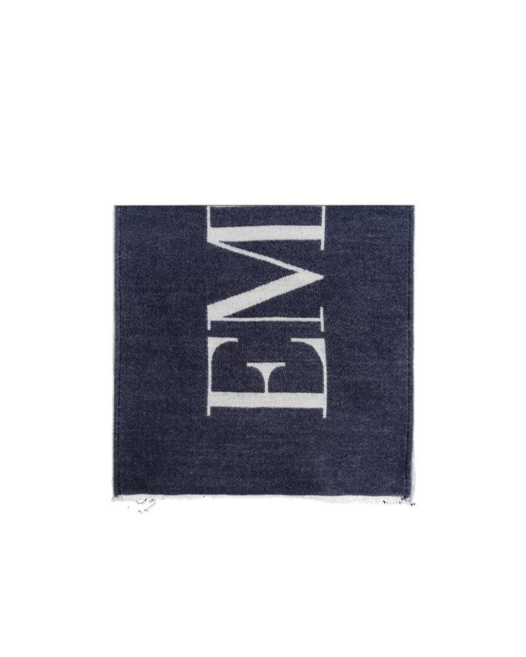 Emporio Armani Black Two-Toned Scarf for men