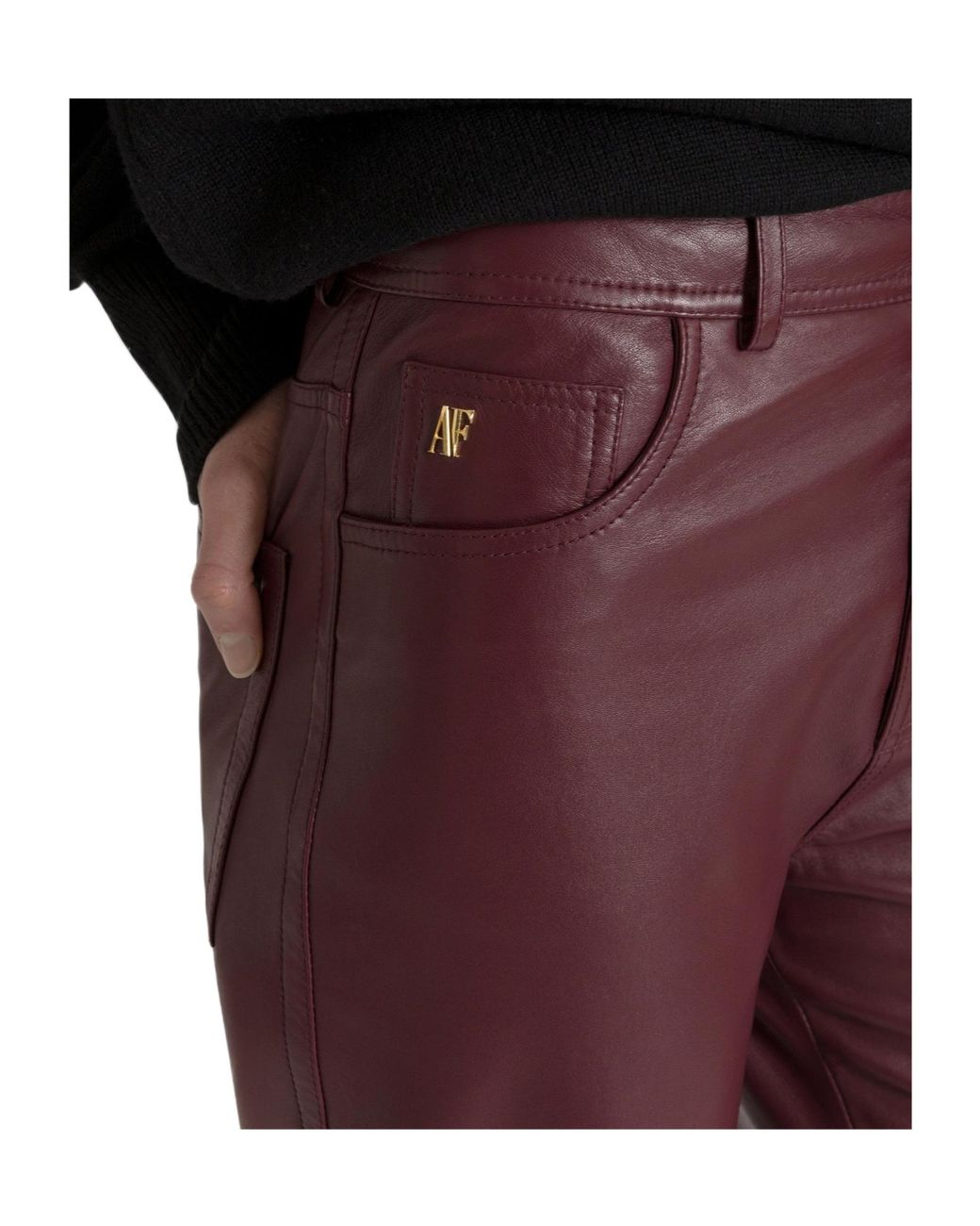 Alberta Ferretti Red Straight-Leg Trousers