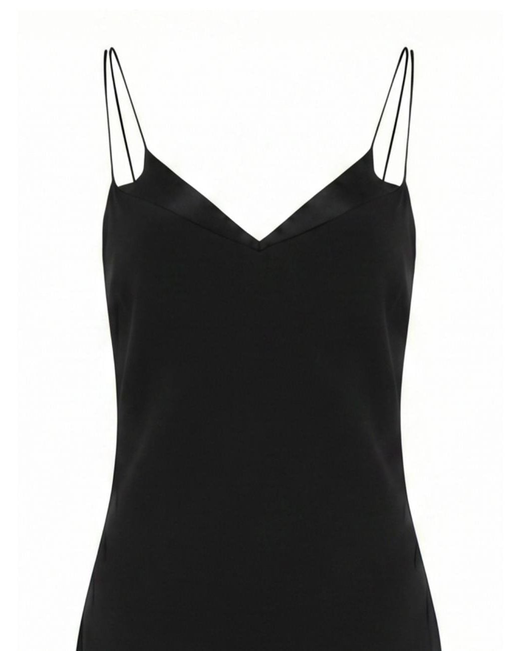 Tom Ford Black Double-Strap Bias Cut V-Neck Maxi Dress