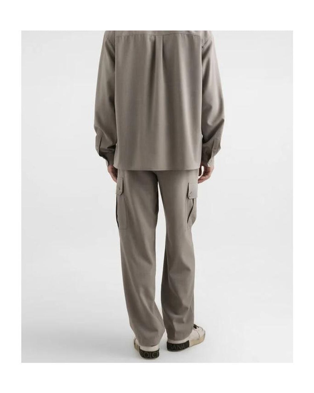 Dolce & Gabbana Gray Dolce & Gabbana Textile Fibre Pants for men