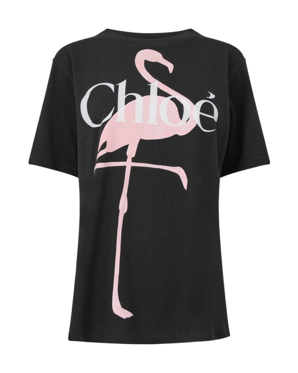 Chloé Black Logo Crew Neck T-Shirt