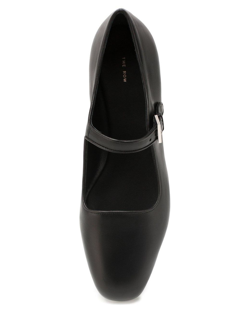 The Row Black Ava Mary Jane Flats