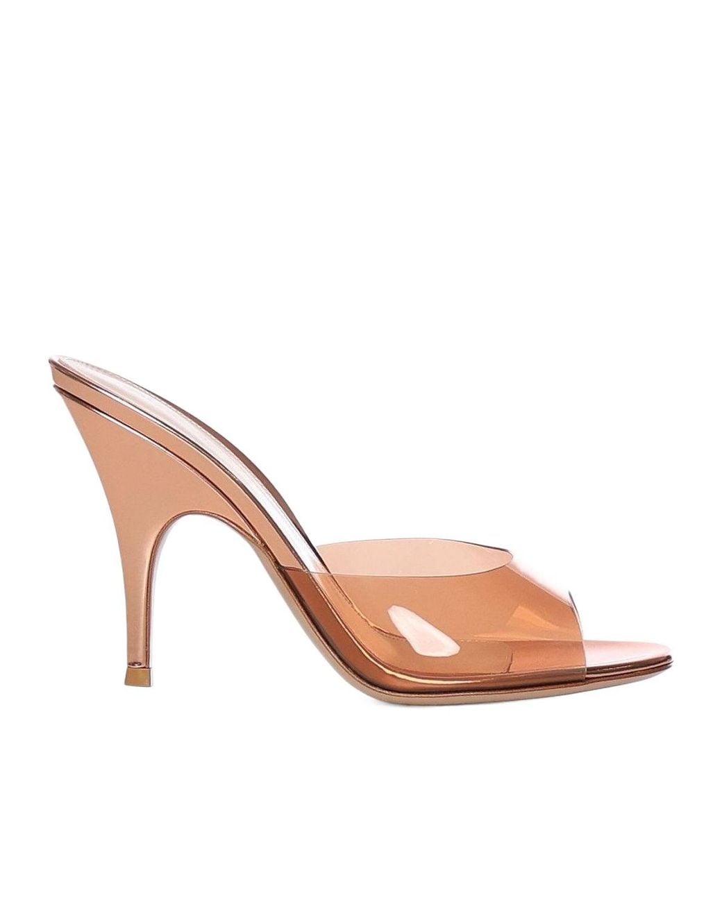 Gianvito Rossi Pink Open Toe Slip-On Sandals