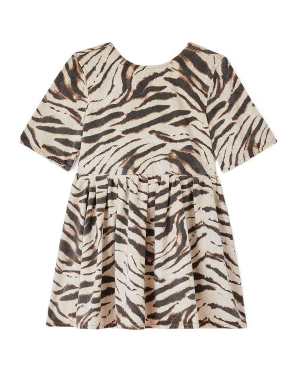 Ganni Multicolor Zebra Denim Mini Dress