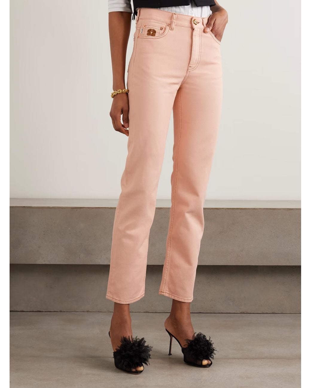 Blazé Milano Pink Clapotis Paso Straight Leg Jeans