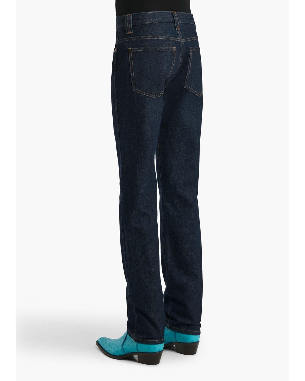 Khaite Blue Farley Straight-Leg Jeans