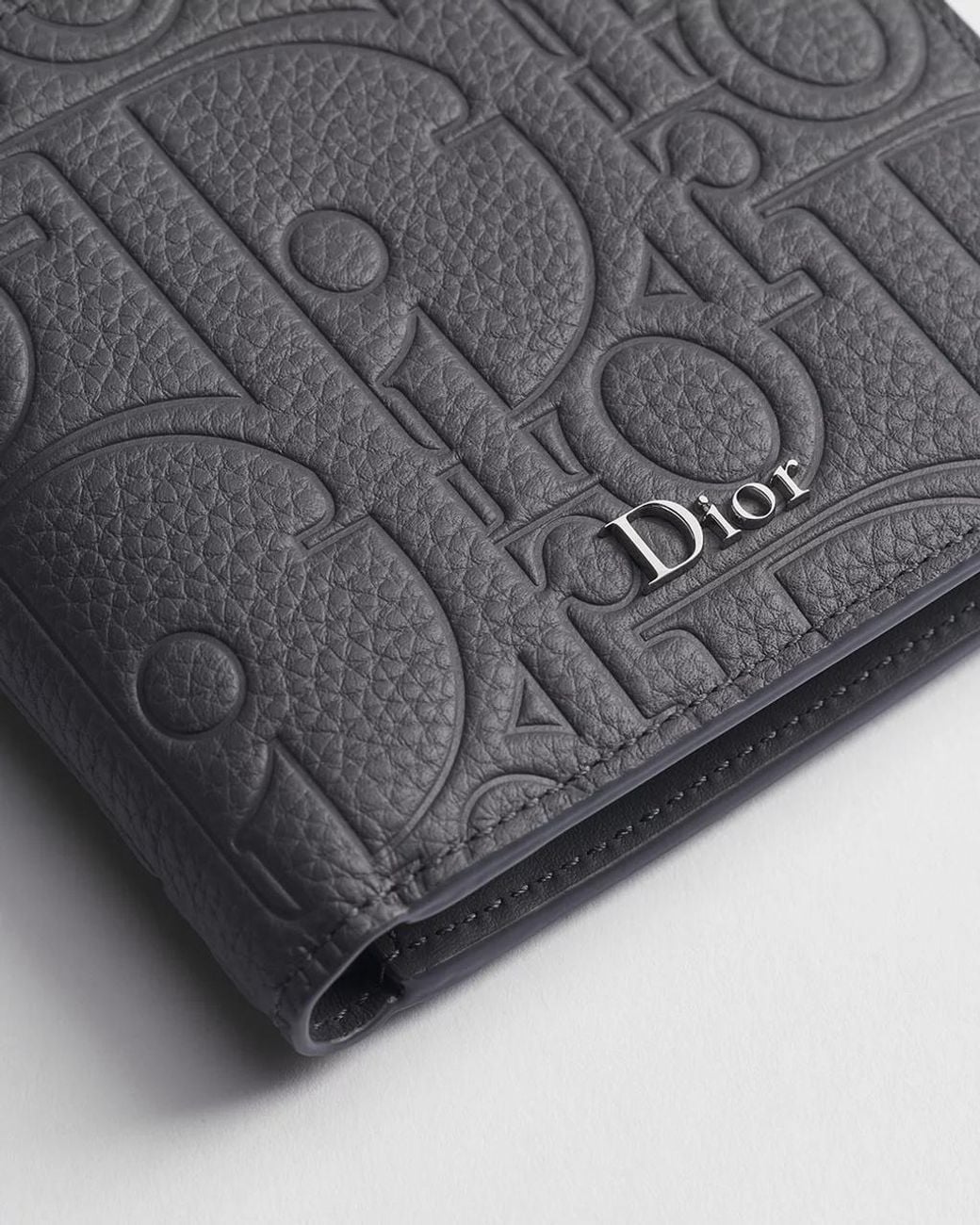 Dior Gray Wallet With Coin Pocket for men