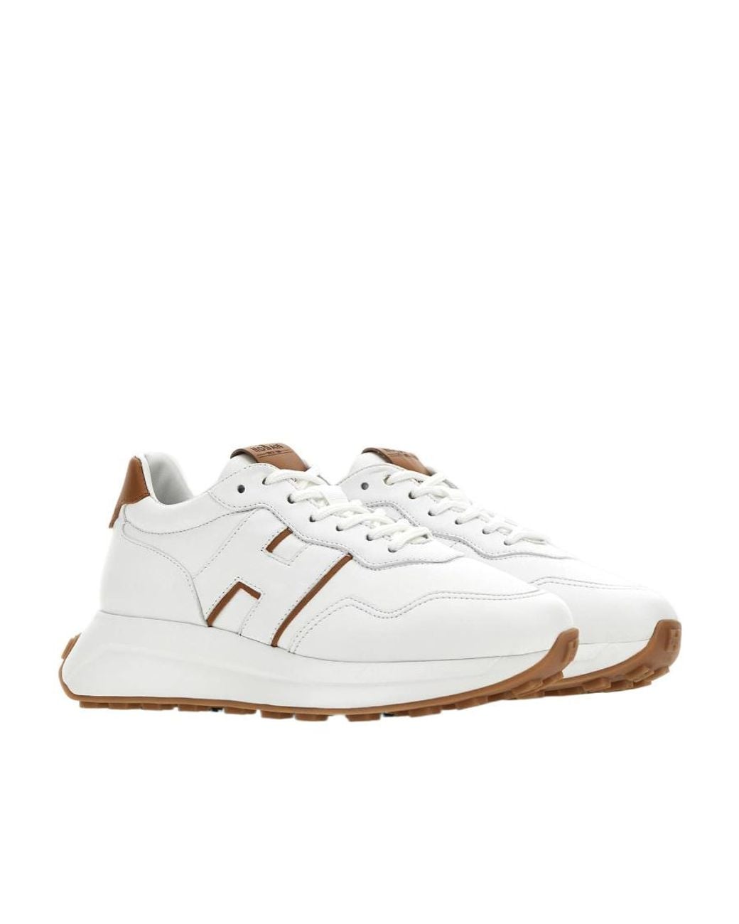 Hogan White Sporty Sneakers