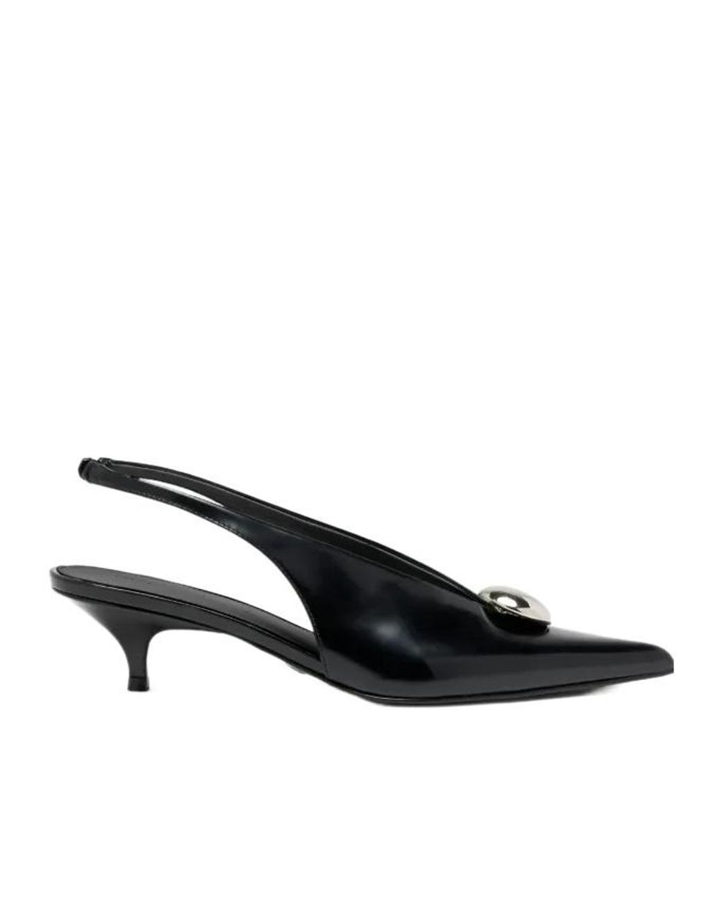Proenza Schouler Black Leather Heeled Pumps