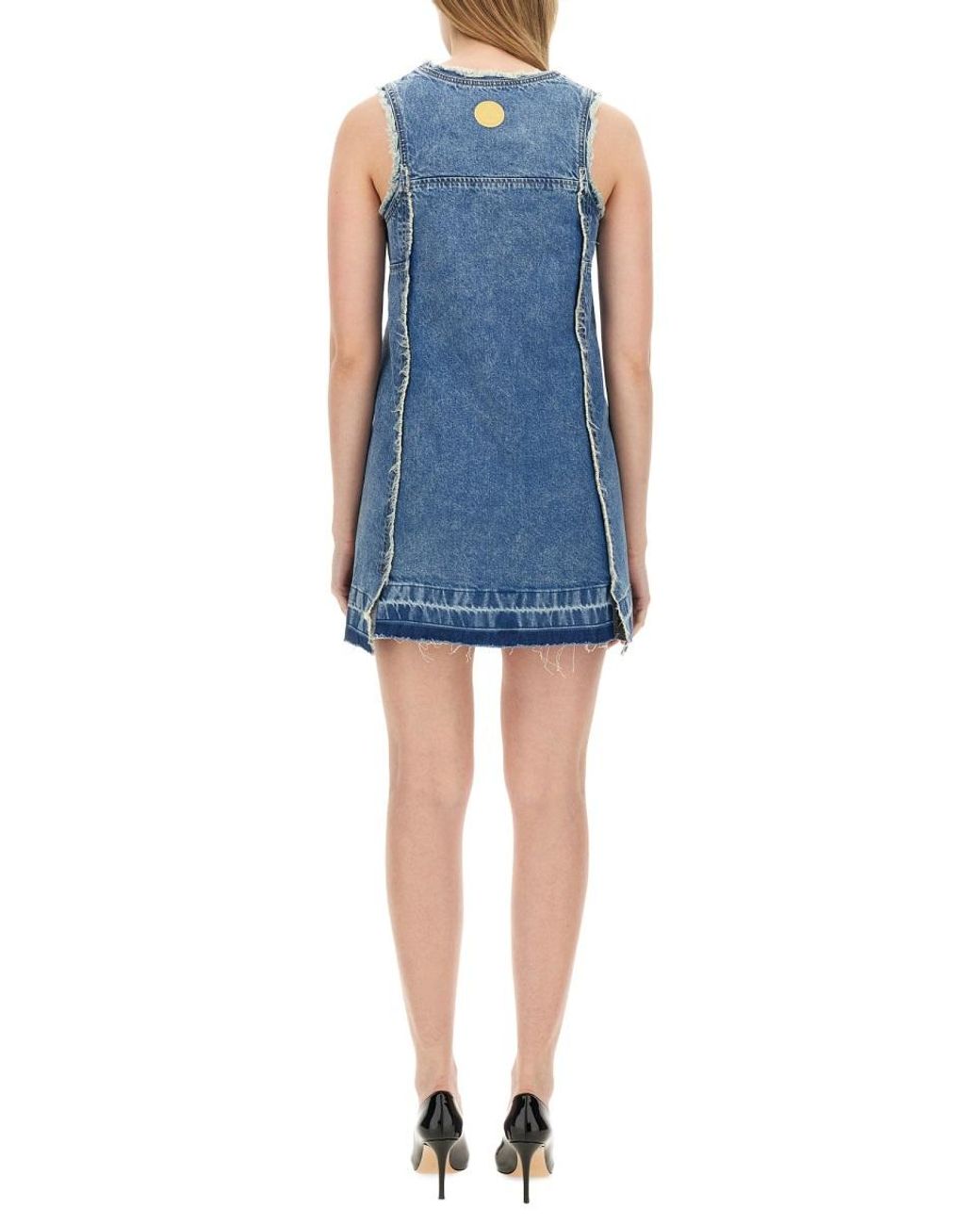 Moschino Blue Sleeveless Denim Mini Dress
