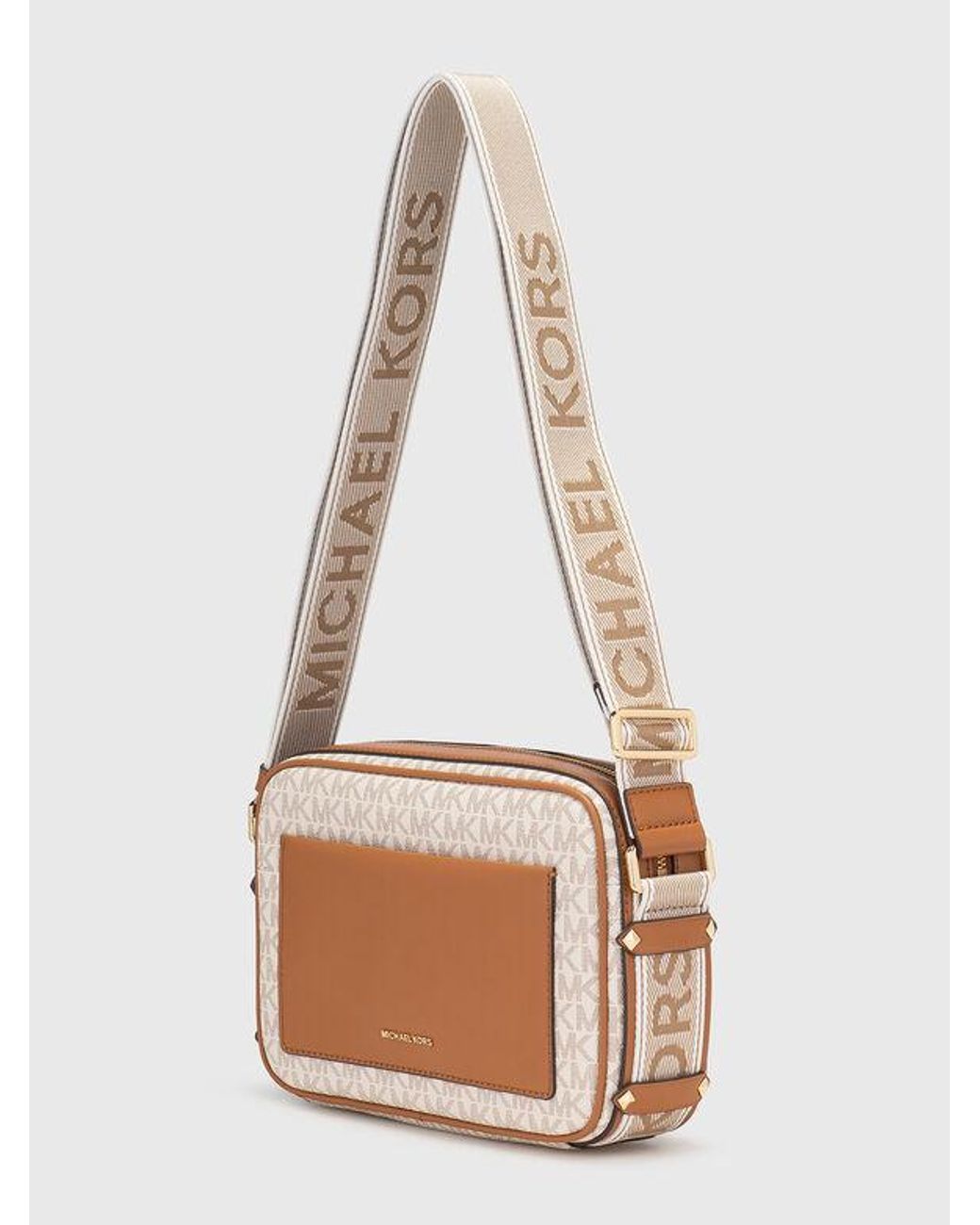 Michael Kors Brown Zipper Shoulder Bag