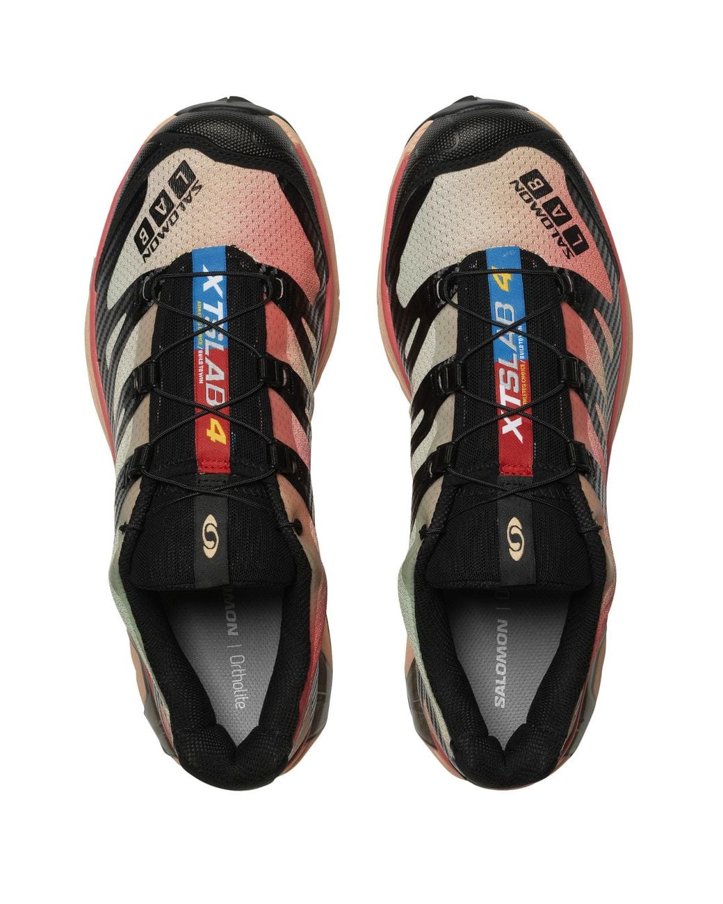 Salomon Lab Brown Salomon Xt-4 Og Aurora Borealis Logo Printed Sneakers