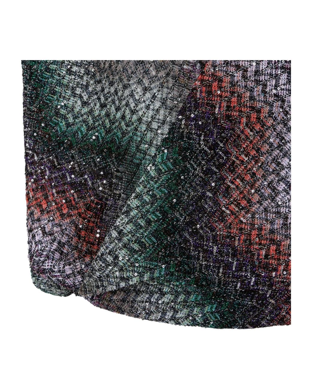 Missoni Blue Sequin-Embellished Zigzag Top