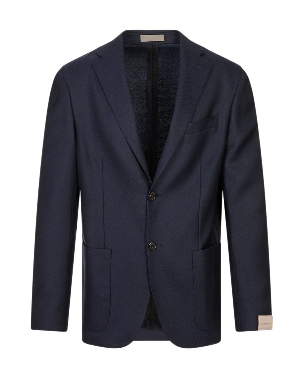 Corneliani Blue Single-Breasted Notch-Lapel Blazer for men