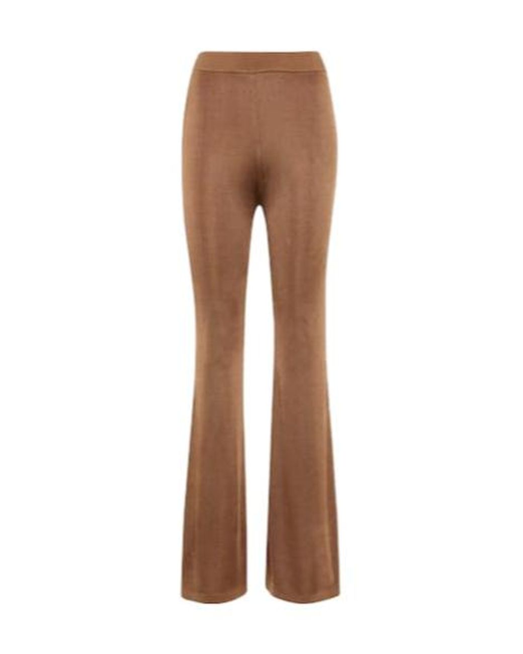 Staud Brown Moonstone High-Rise Flared Pants