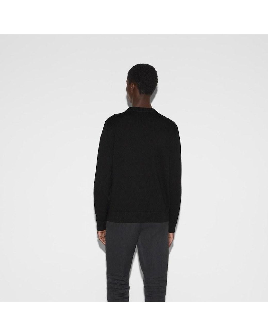 Gucci Black Gg Sequinned Jumper for men