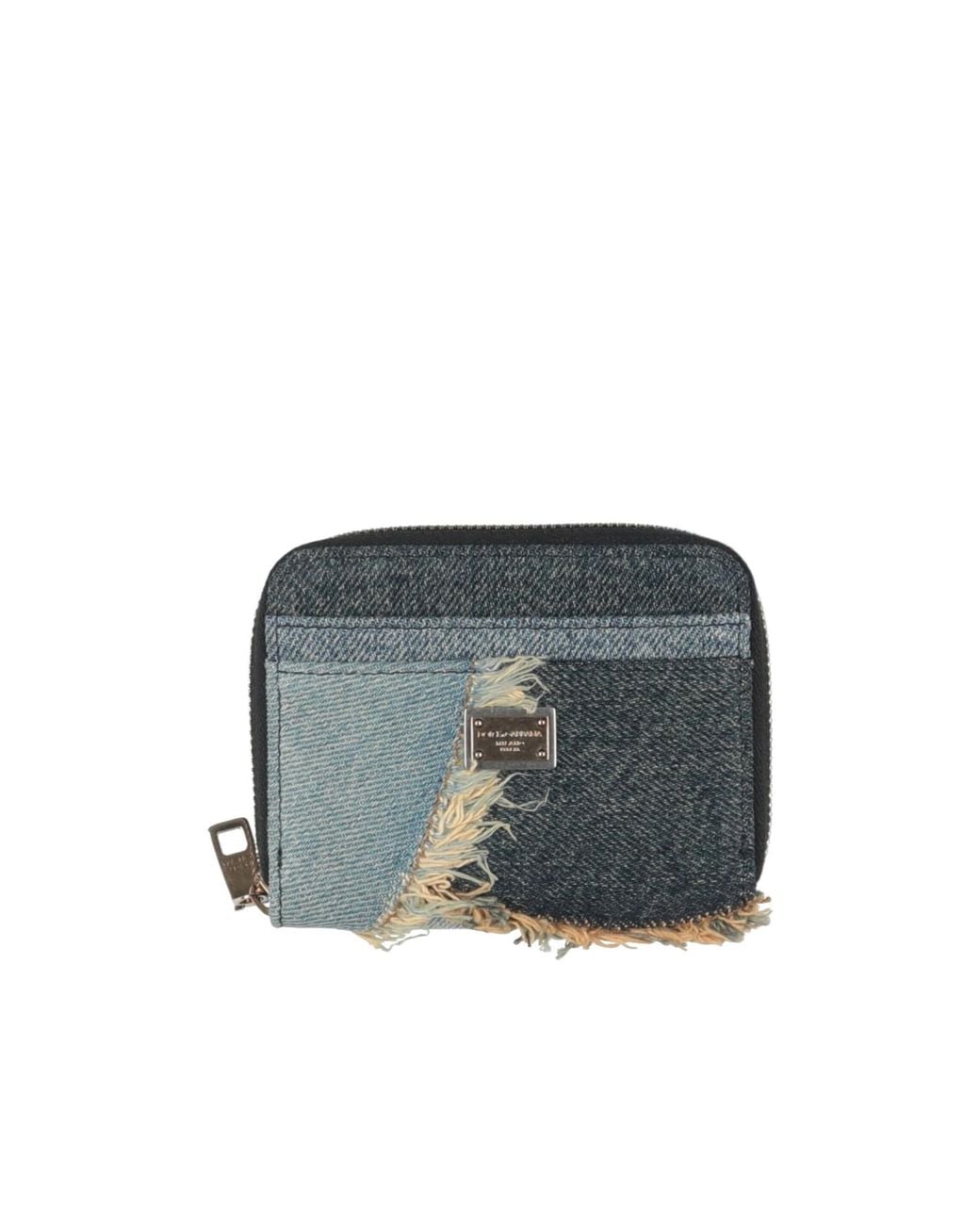 Dolce & Gabbana Blue Colorful Denim Wallet